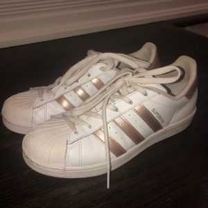 Rose Gold Adidas Superstars